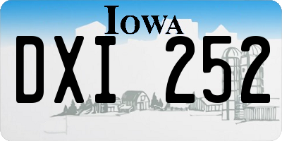 IA license plate DXI252