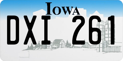 IA license plate DXI261