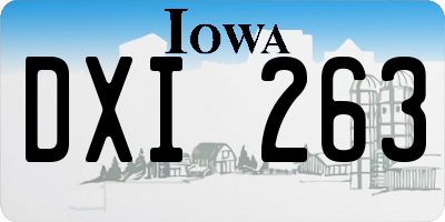 IA license plate DXI263