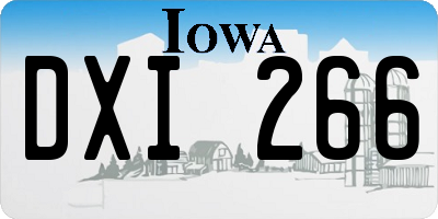 IA license plate DXI266
