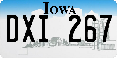 IA license plate DXI267