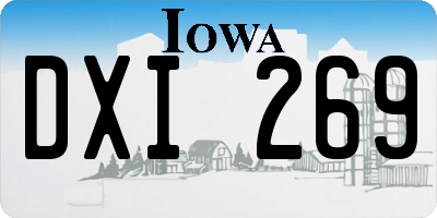 IA license plate DXI269