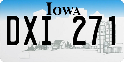 IA license plate DXI271