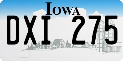 IA license plate DXI275