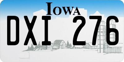 IA license plate DXI276
