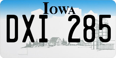IA license plate DXI285