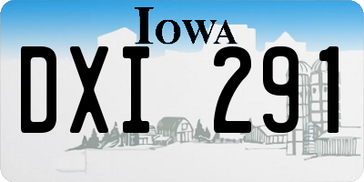 IA license plate DXI291