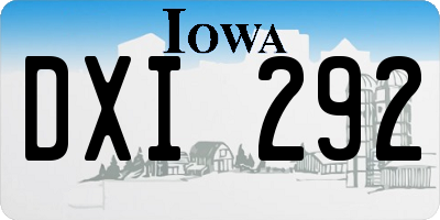IA license plate DXI292