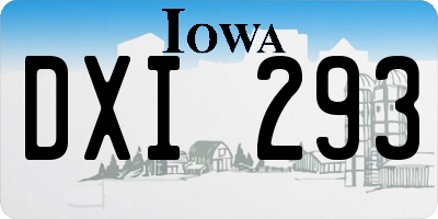 IA license plate DXI293