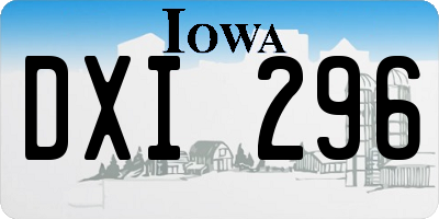 IA license plate DXI296