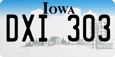 IA license plate DXI303