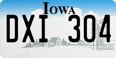 IA license plate DXI304