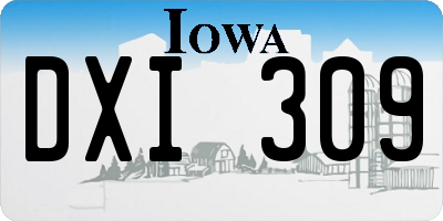 IA license plate DXI309