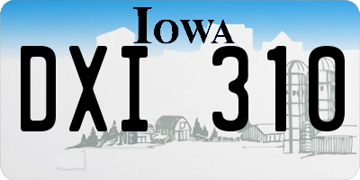 IA license plate DXI310
