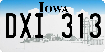 IA license plate DXI313