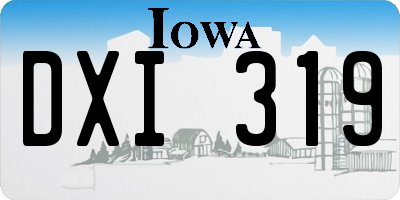 IA license plate DXI319