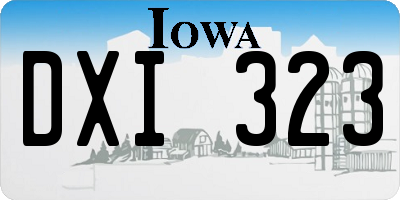 IA license plate DXI323