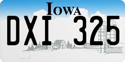 IA license plate DXI325