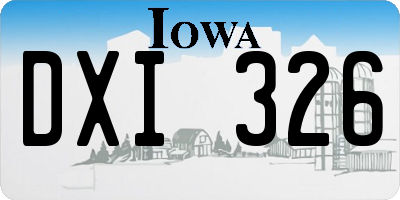 IA license plate DXI326