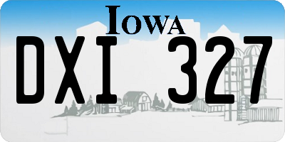 IA license plate DXI327