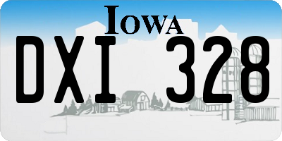 IA license plate DXI328