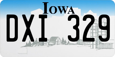 IA license plate DXI329