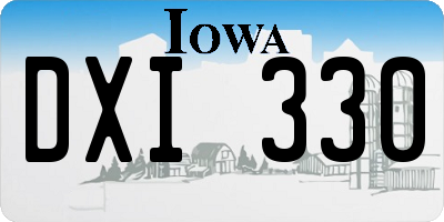 IA license plate DXI330
