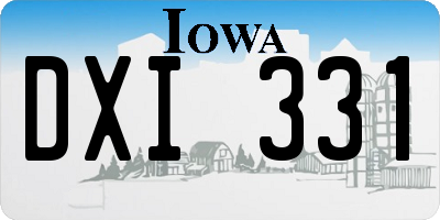 IA license plate DXI331
