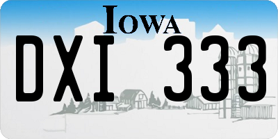 IA license plate DXI333