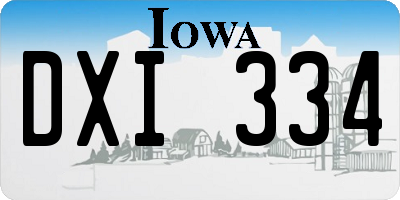 IA license plate DXI334