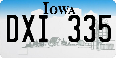 IA license plate DXI335