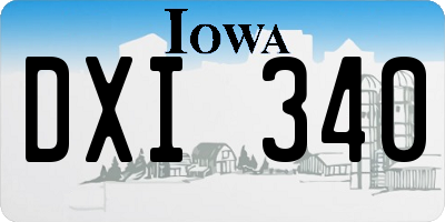 IA license plate DXI340