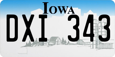 IA license plate DXI343