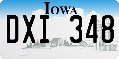 IA license plate DXI348
