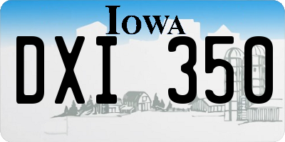 IA license plate DXI350