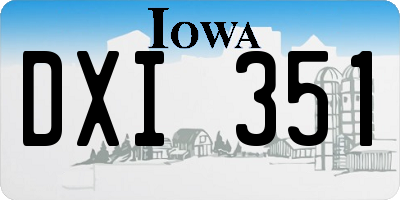 IA license plate DXI351
