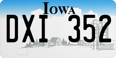 IA license plate DXI352
