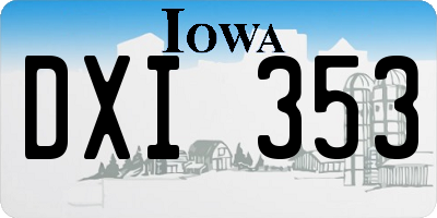 IA license plate DXI353