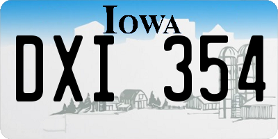 IA license plate DXI354