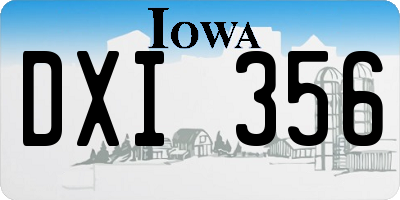 IA license plate DXI356