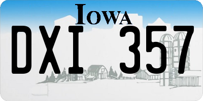 IA license plate DXI357