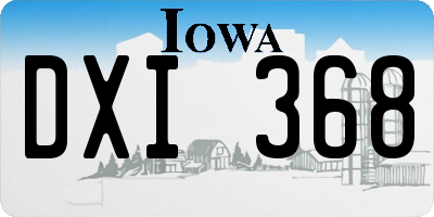 IA license plate DXI368