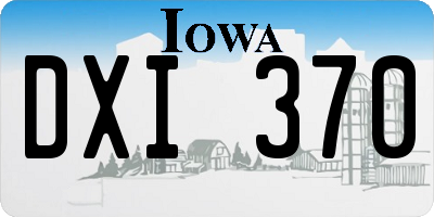 IA license plate DXI370