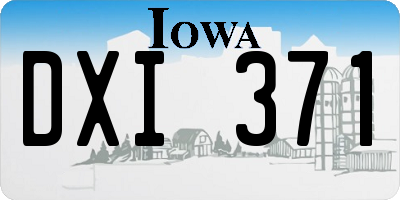 IA license plate DXI371
