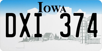 IA license plate DXI374