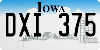 IA license plate DXI375