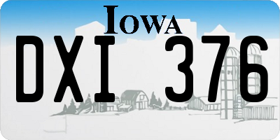 IA license plate DXI376