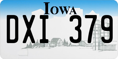 IA license plate DXI379