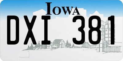 IA license plate DXI381