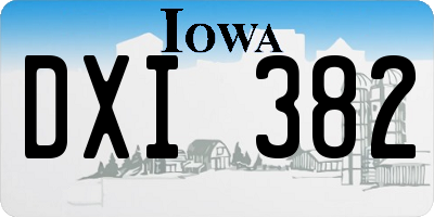 IA license plate DXI382